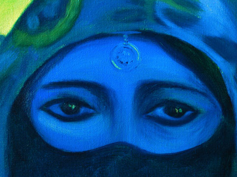 Turkish Maiden detail by Anna Glynn